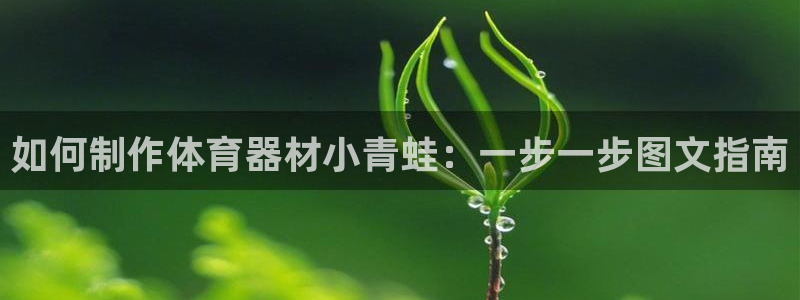 耀世集团耀哥：如何制作体育器材小青蛙：一步一步图文指