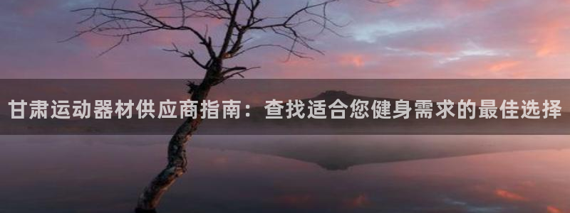 耀世娱乐骗局曝光：甘肃运动器材供应商指南：查找适合您