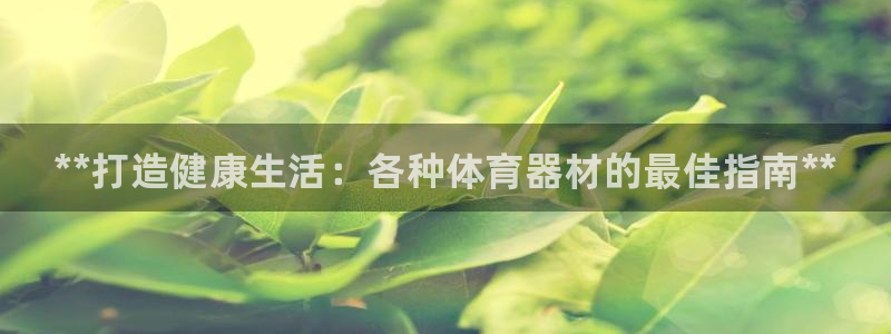 耀世娱乐登录地址在哪：**打造健康生活：各种体育器材
