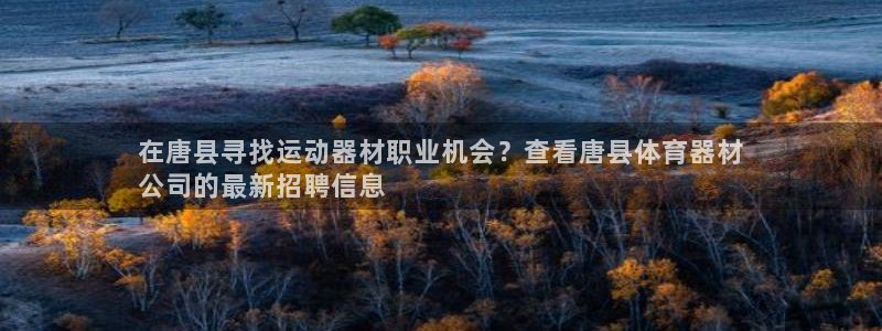 耀世而出：在唐县寻找运动器材职业机会？查看唐县体育器